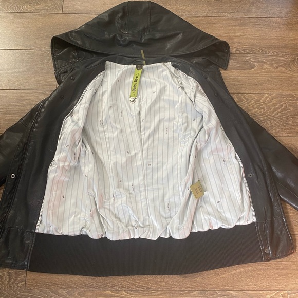 Soia & Kyo hooded leather jacket - Picture 3 of 5